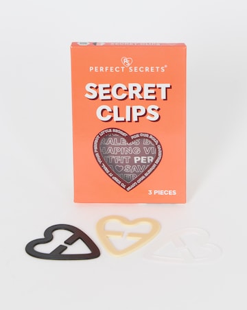 MAGIC Bodyfashion Perfect Secrets (3 Pack) Bra Clips (Clear, Cappuccino, Black)