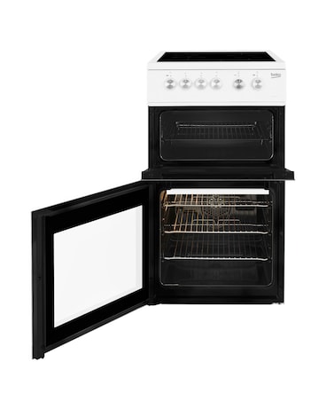 Beko KDVC563AW 50cm Electric Cooker with Ceramic Hob - White - A/A Rated
