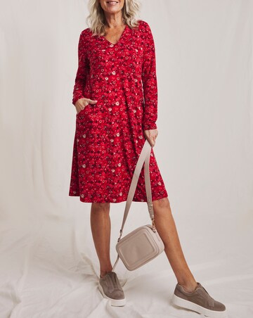 Julipa Printed Jersey Pocket Shift Dress