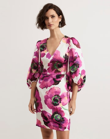 Phase Eight Fiona Floral Puff Sleeve Dress