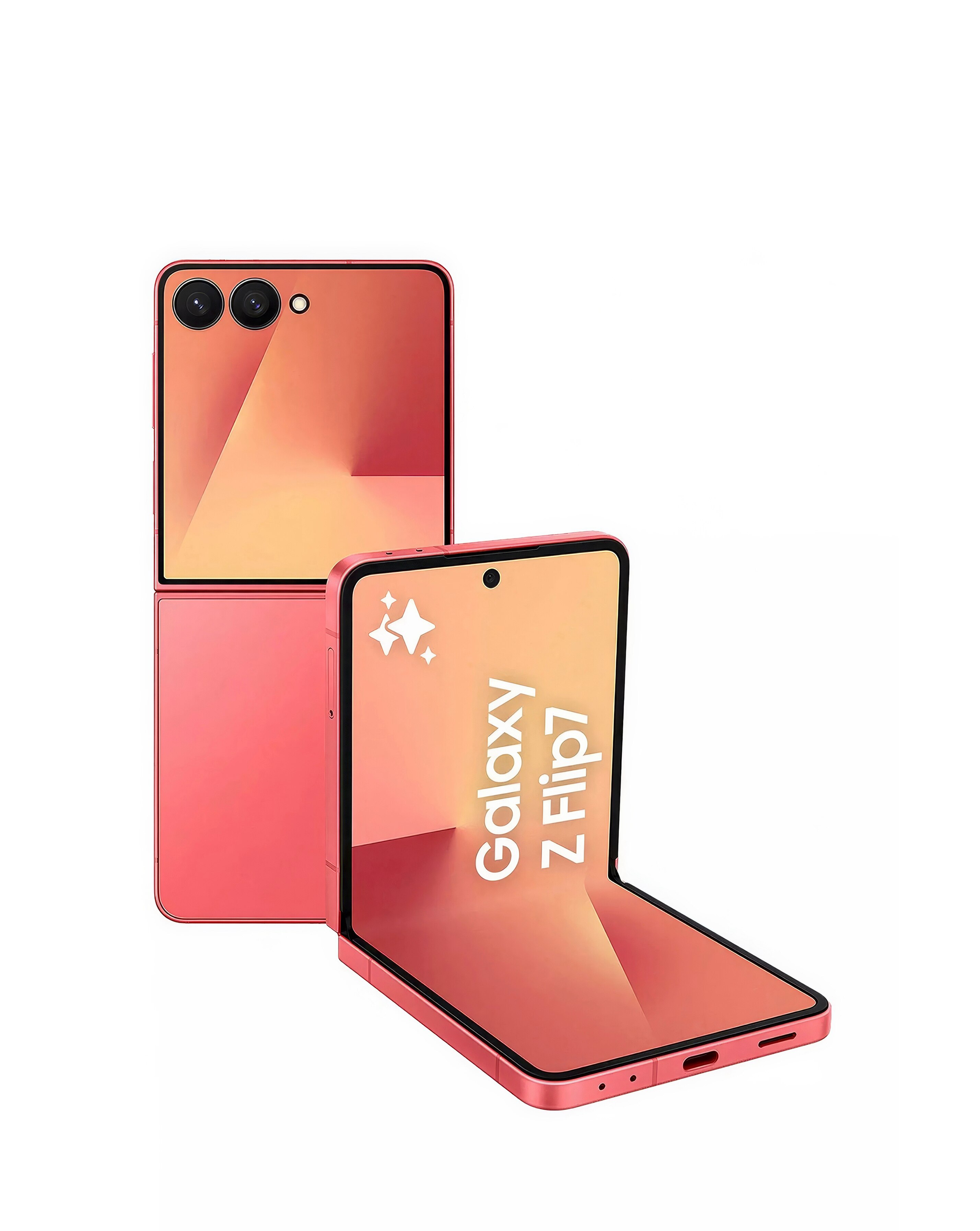 Samsung Galaxy Z Flip7 256GB 5G - Coral Red - Galaxy AI
