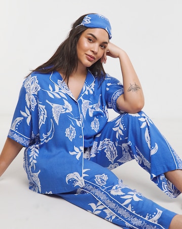 Figleaves Border Print Pyjama Set