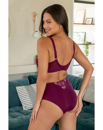 Pour Moi Sofia High Waist Deep Knicker Berry/Pink