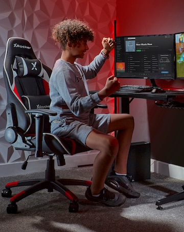 X Rocker Agility Compact eSports Gaming Chair for Juniors - Black / Red