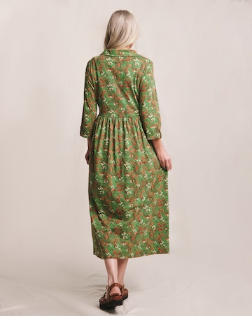 Julipa Pure Cotton Jersey Midi Shirt Dress