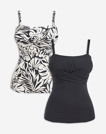 MAGISCULPT Firm Control 2 Pack Bandeau Tankini Tops