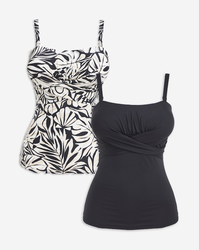 MAGISCULPT Firm Control 2 Pack Bandeau Tankini Tops