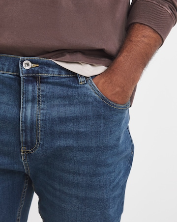 Skinny Fit Stretch Jeans Mid Wash