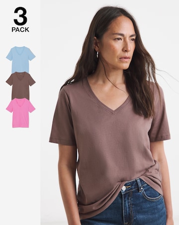 3 Pack V-Neck T-Shirts