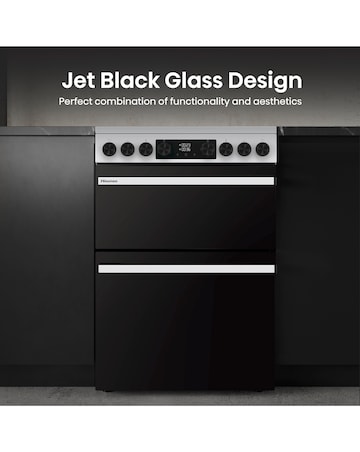 Hisense HDCEC6C20W 60cm Electric Double Cooker - Whte