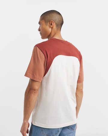 Lacoste Short Sleeve Colourblock T-Shirt - Burnt Orange