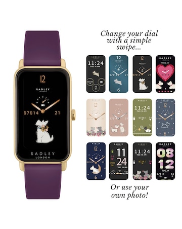Radley Series 21 Purple Strap Smart Watch and Bracelet Set