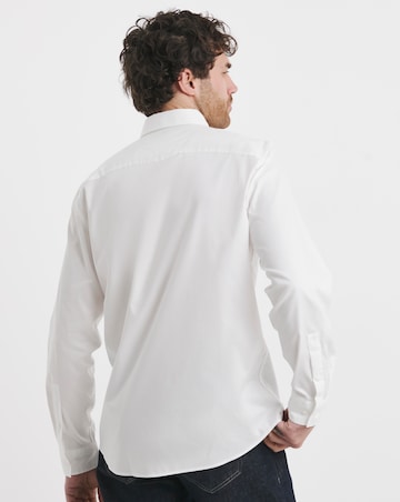 Calvin Klein Long Sleeve Regular Fit Oxford Shirt - White
