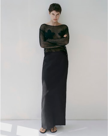 Mango Midi Satin Skirt