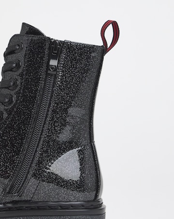 Heavenly Feet Justina Lace Up Chunky Boot Ex Wide Fit