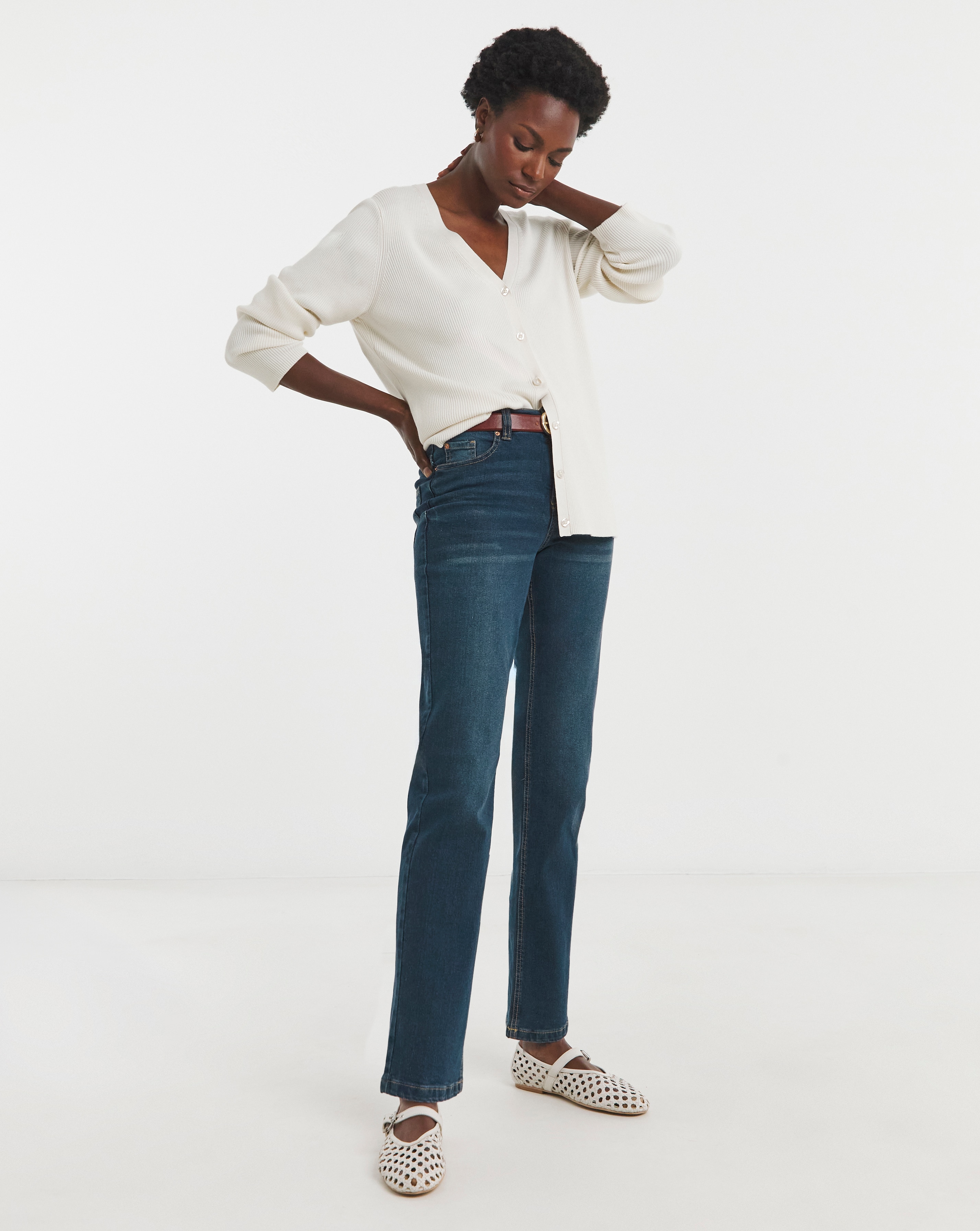 24/7 Mid Wash Straight Leg Jeans