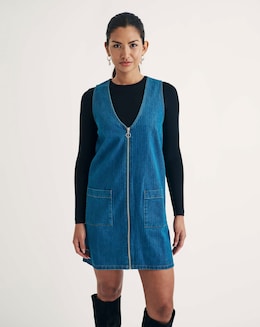 Nobody's Child Blue Denim Pinnie Dress