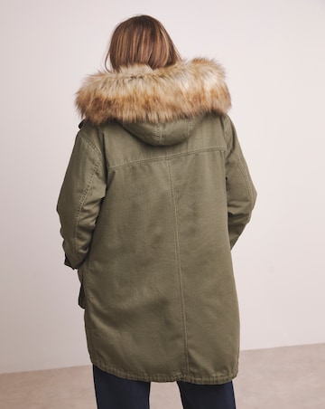 Anthology Khaki Cotton Parka Coat