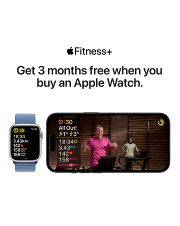 Apple Watch SE GPS 40mm Silver Aluminium Case, Winter Blue Sport Loop