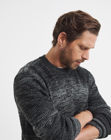 Relaxed Ombre Crew Neck Sweater