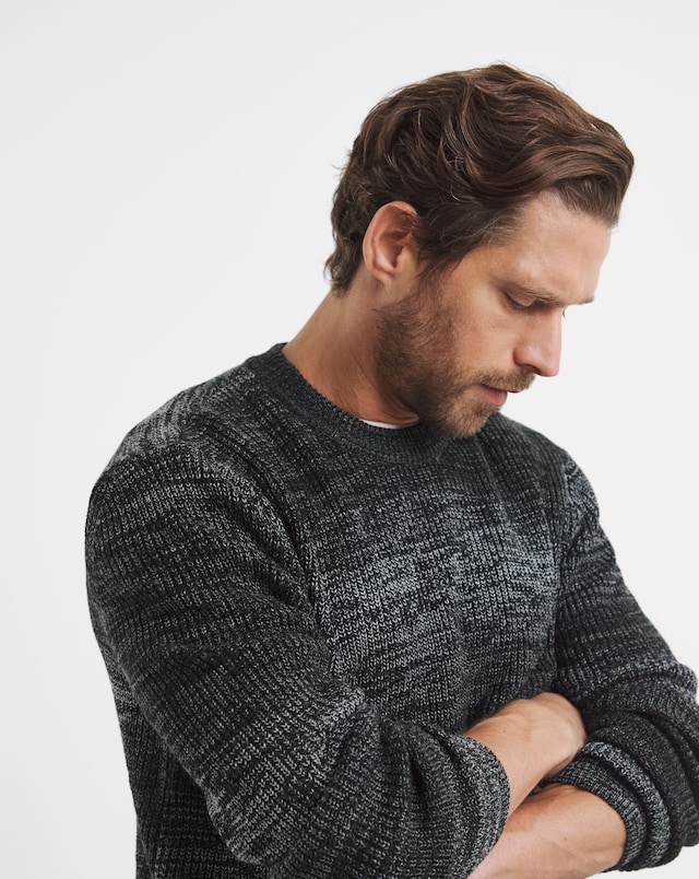 Relaxed Ombre Crew Neck Sweater