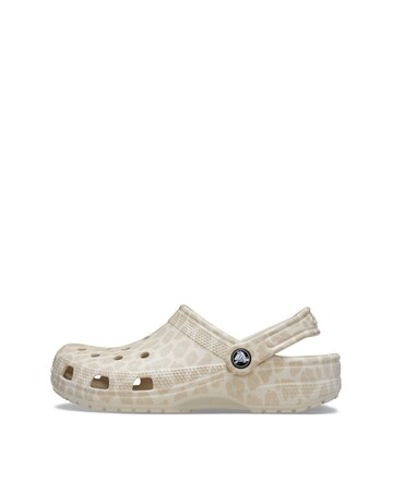 Crocs Almond Tint/Leopard Classic Animal Clog - Standard Fit