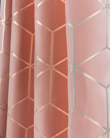 Zita Metallic Geo Eyelet Curtains