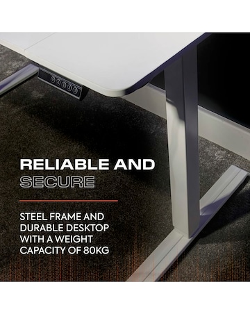 X Rocker Ascend Height Adjustable Desk White