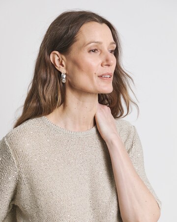 Joanna Hope Short Sleeve Sequin Knit Jumper