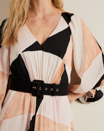 Phase Eight Sophia Colourblock Belted Midi Dress