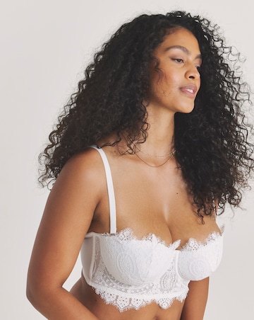 Figleaves Curve Adore White Lace Padded Multiway Bra (B-H) White