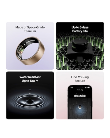 Ultrahuman Ring AIR Bluetooth Smart Ring - Brushed Rose Gold - Size 10