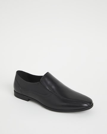 Formal Leather Slip On Wide