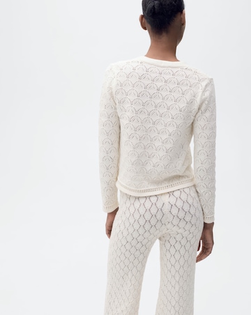 Mango Openwork Detail Knit Cardigan