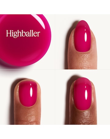 Essie Glass Nails Highballer, Vibrant Fuchsia Nail Polish, Sheer Finish, 13.5ml