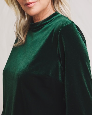 Julipa Velour Flared Sleeve Top