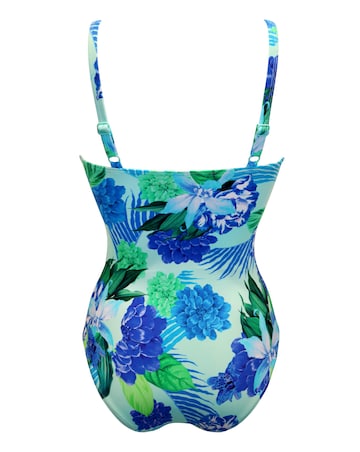 Pour Moi Carnival Tummy Control Swimsuit Aqua Tropic