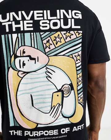 Jack & Jones Unveiling The Soul Back Graphic T-Shirt - Black