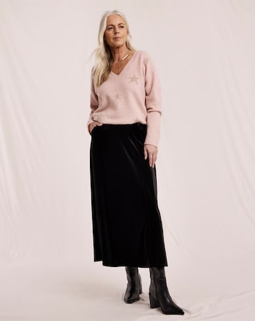 Julipa Velvet Midi Skirt