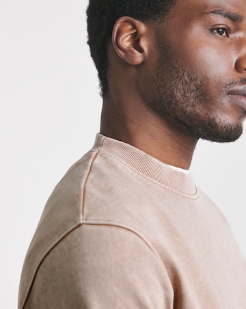 Union Garment Dyedn Crew Neck Sweatshirt- Pink