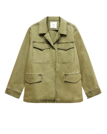 Mango Khaki Utility Caracas Overshirt