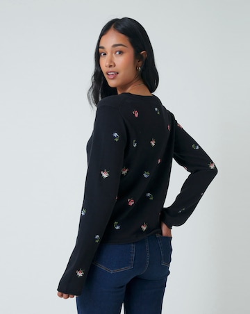 Nobody's Child Embroidered Ditsy Cardigan