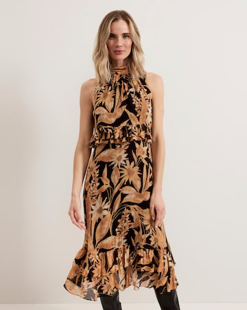 Phase Eight Alma Printed Double Layer Dress