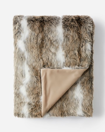 Faux Fur Striped Animal Throw