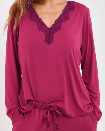 Pretty Secrets Viscose And Lace Hidden Support Pyjama Set