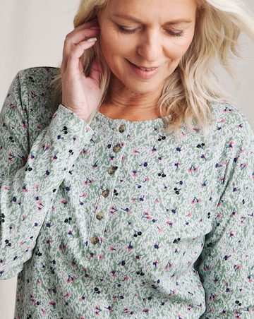 Julipa Ribbed Henley Cotton Top