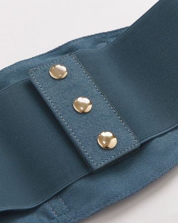 Denim Blue Corset Style Waist Belt