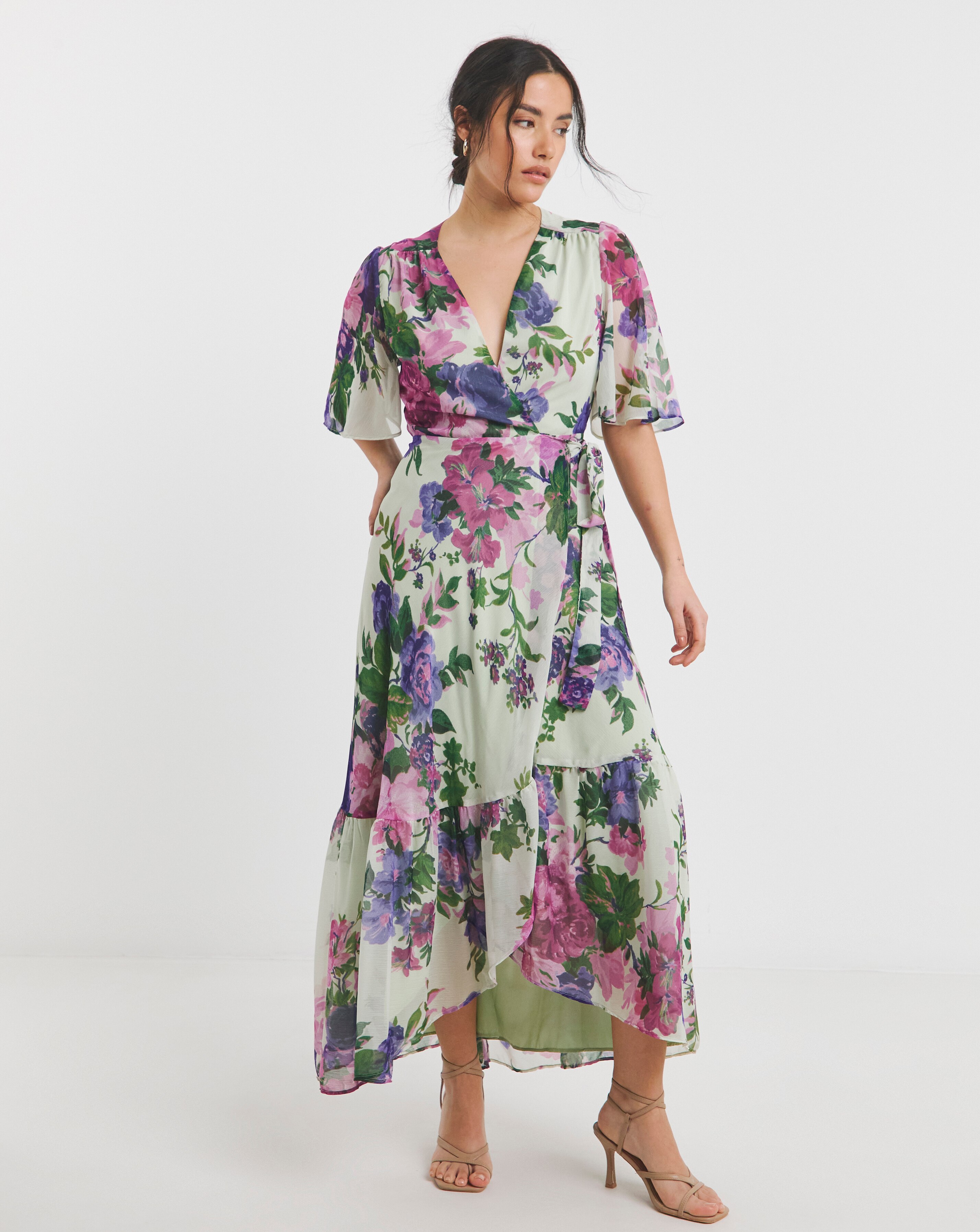 Hope & Ivy Roxanne Wrap Maxi Dress | JD Williams