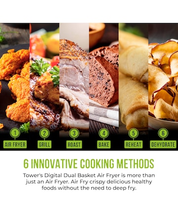 Tower Vortx White 8.5L Dual Basket Air Fryer