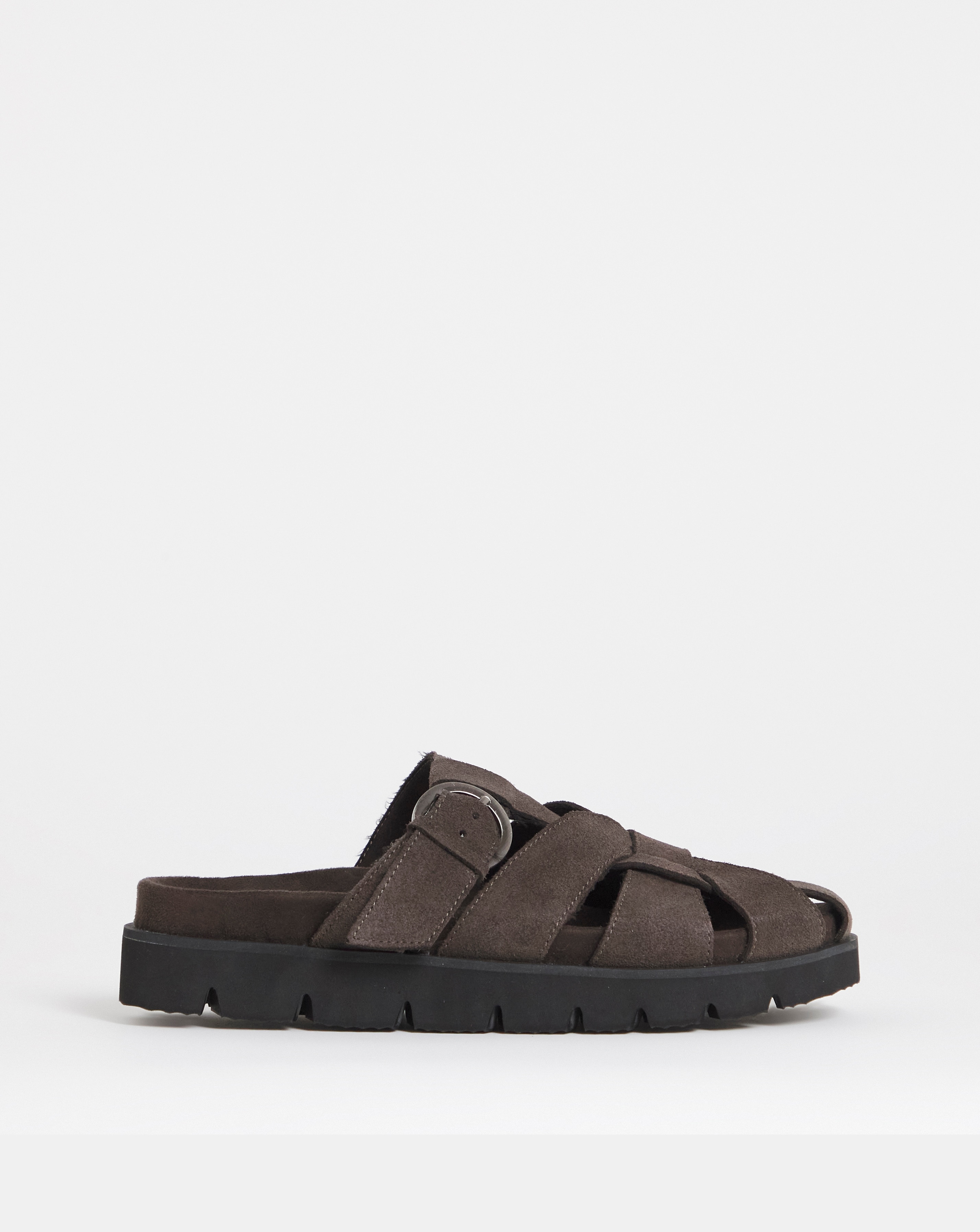 Aziza Suede Woven Closed Toe Mule Shoes - Wide Fit (E) | JD Williams